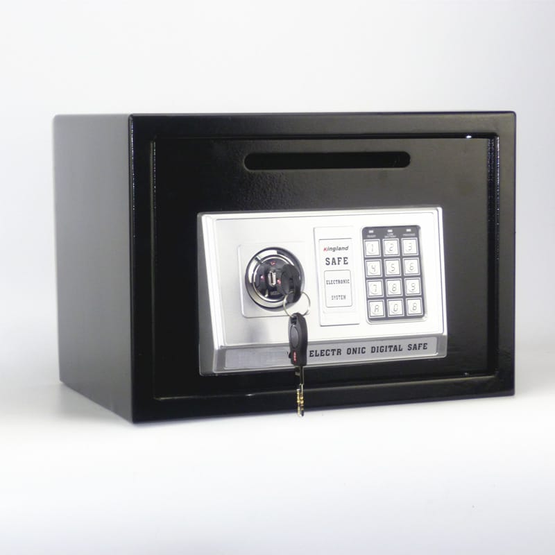 Fingerprint home safe anti-theft office coin deposit hotel cash register, money storage tank door password and main lock payment