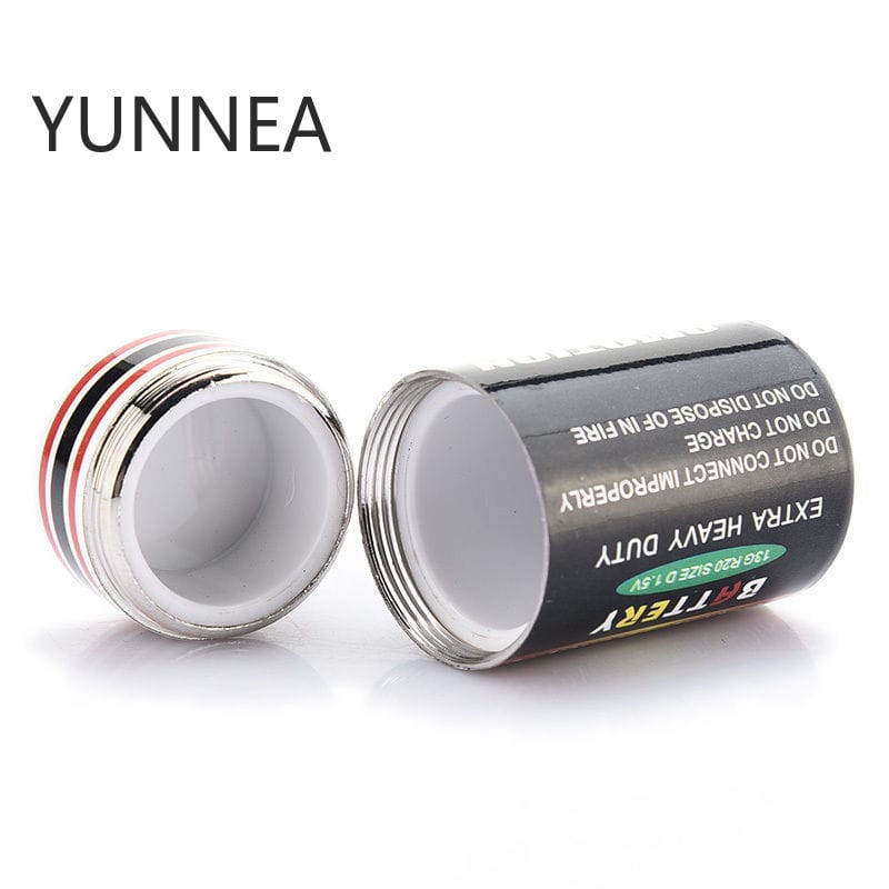 1PCS Creative Hidden Money Coins Container Case Battery Secret Stash Diversion Safe Pill Box  33x58mm Lock Box Money Safe Secret