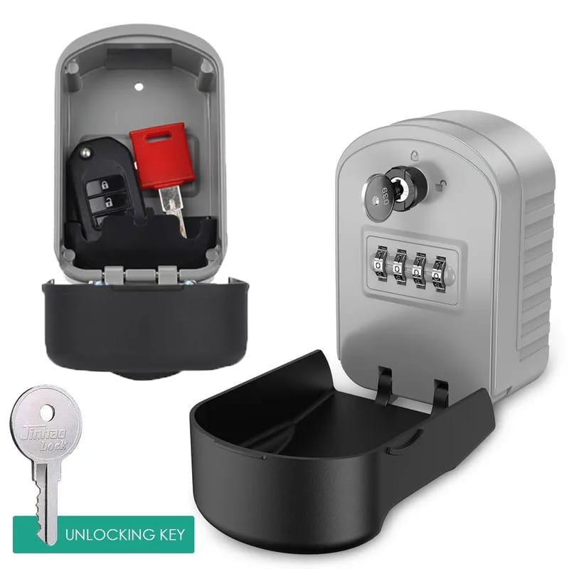 Wall Mount Key Storage Secret Box Organizer 4 Digits Combination Password Security Code Lock with Key Safe Box for Home