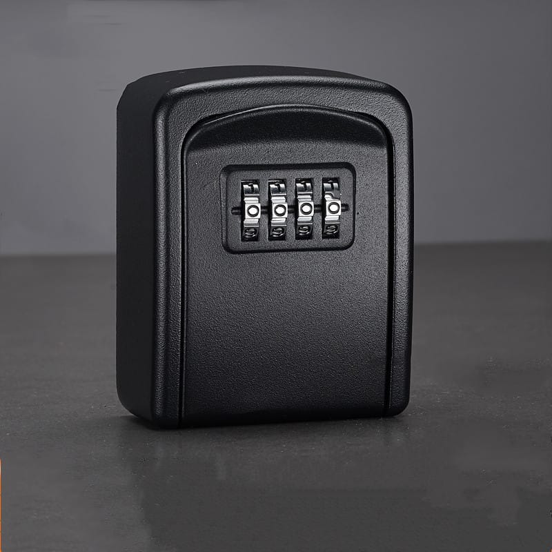 Mini Key Safe Box with Code Lock Outdoor Wall Mount Metal Safe Deposit Key Storage Secret Boxes for Home Security Protection