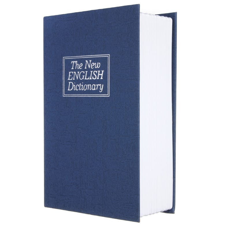 24.5*15.5cm M Simulation Dictionary Safe Box Book Hidden Secret Key Lock Coin Bank Card Money Jewelry Storage Password Locker