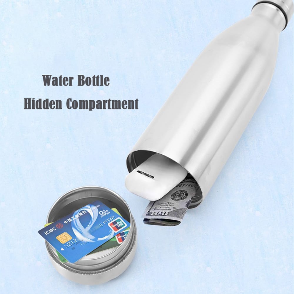 Diversion Safe 750ml Water Bottle Stash Can Hidden Bottom for Valuables 17ounce Liquid Capacity Dry Storage Compartment