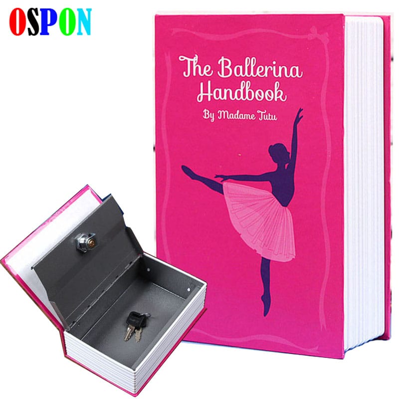 Ospon Book Safes Simulation Dictionary Secret Book Safe Creative Money Cash Jewelry Storage Collection Box Security Bank Size S
