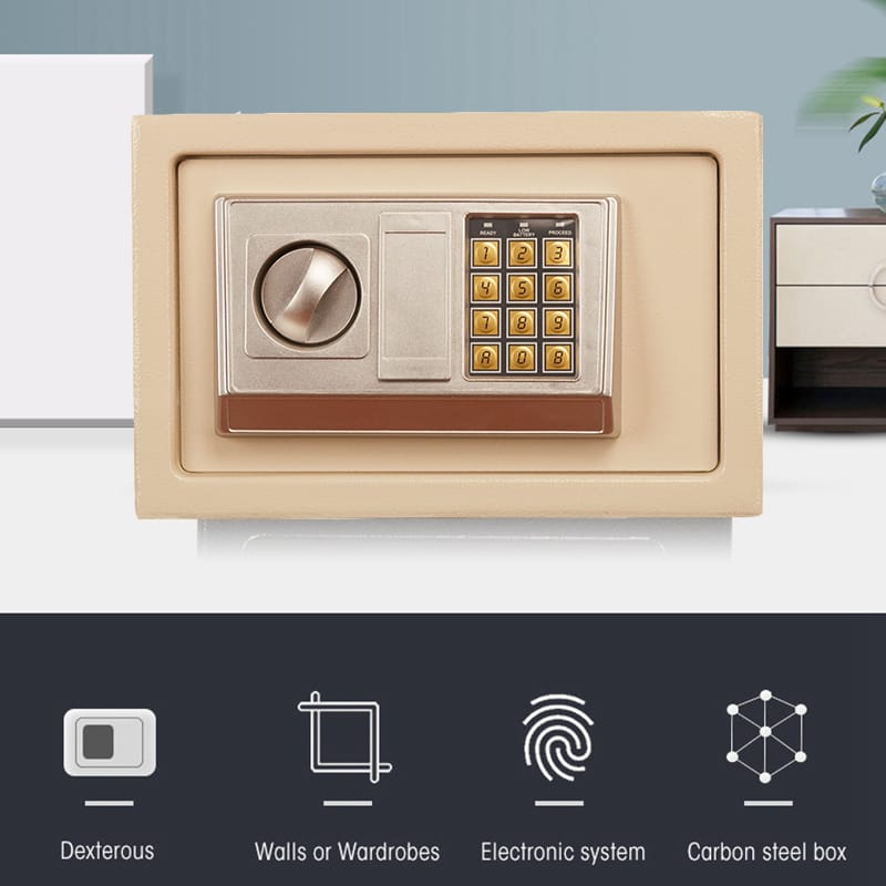 EGFirtor Mini Security Safety Box Digital Password Portable Box Drop Cash Safe Box Jewelry Money Anti-Theft safe Box