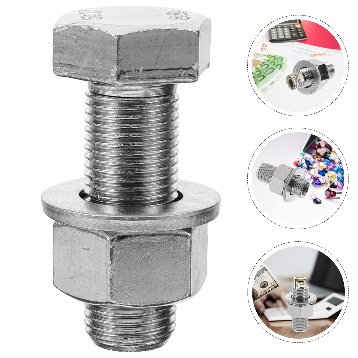 Screw Money Box Safe Storage Holder for Cash Hidden Medicine Bottle Containers Carbon Steel