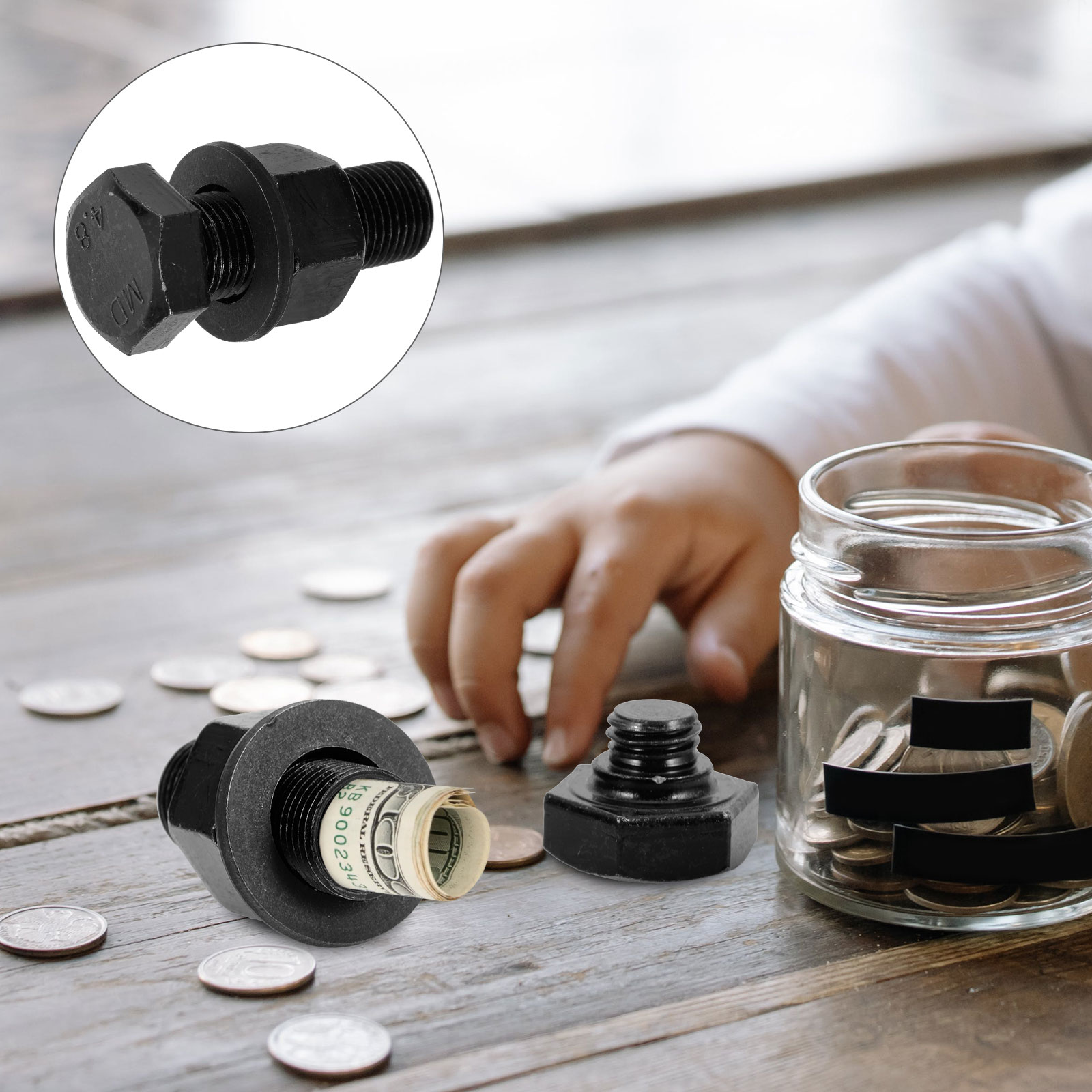 Screw Money Box Cash Hider Storage Rack Medicine Bottle Hidden Safe Holder Small Pill Container Containers for Organizer