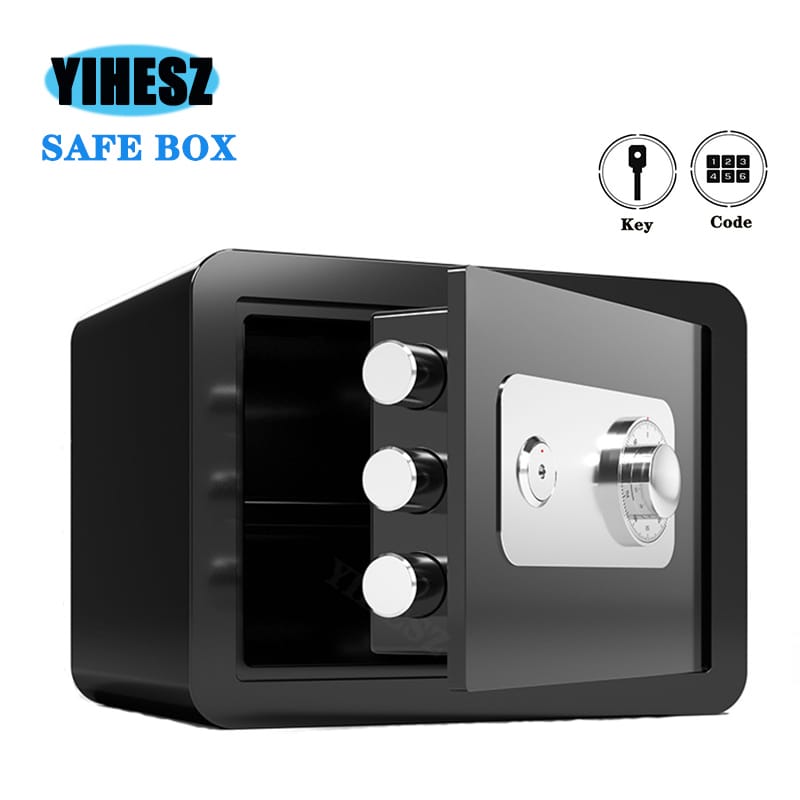 Digital 25Cm Safes Steel Safety Safe Home Office Safety-Deposit Box Depository Strongbox Money Box Vault Mechanical Code Lock