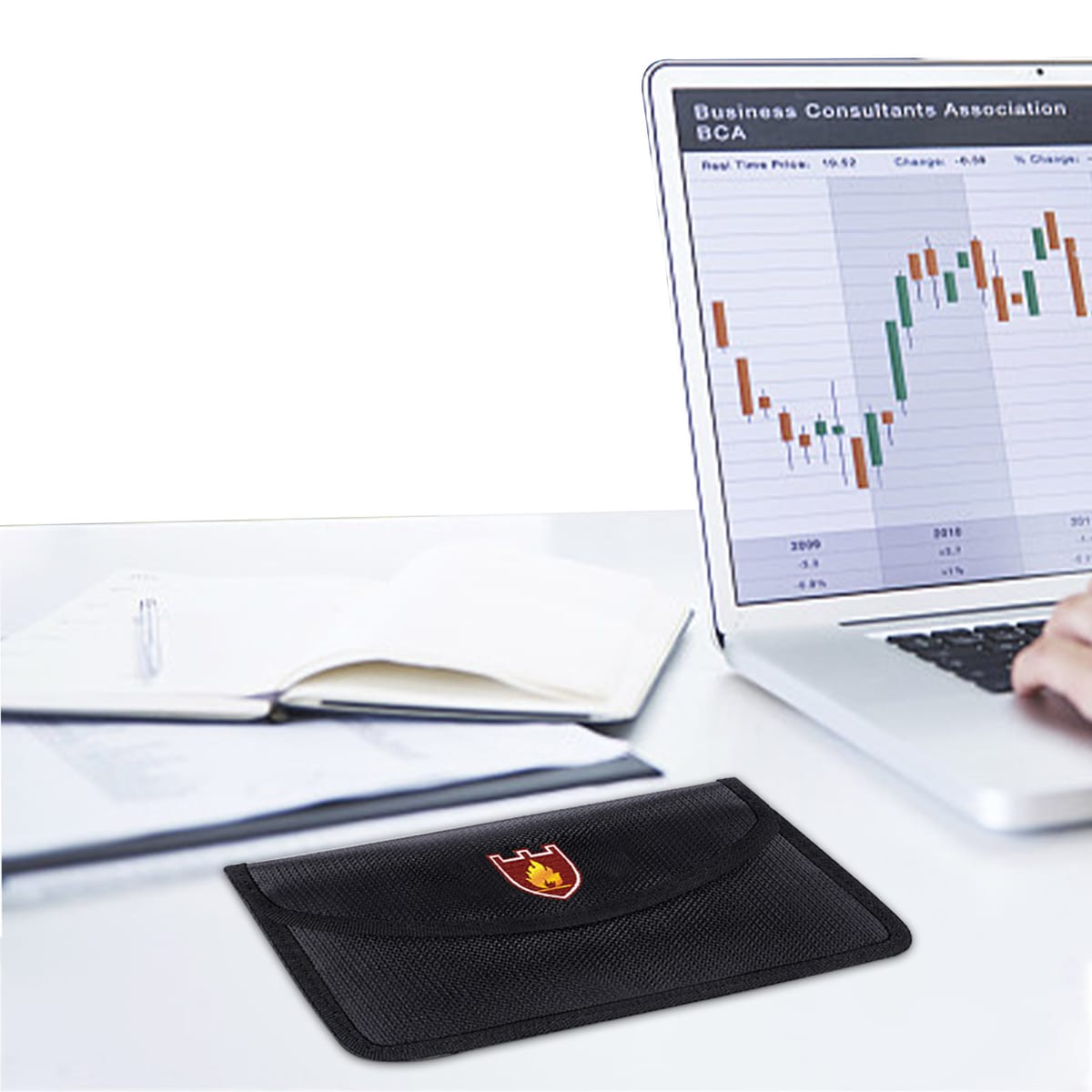 Fireproof Document Bag Waterproof Money Bags Safe Storage Pouch With Double Layer Cash File Envelope Holder For Home Office