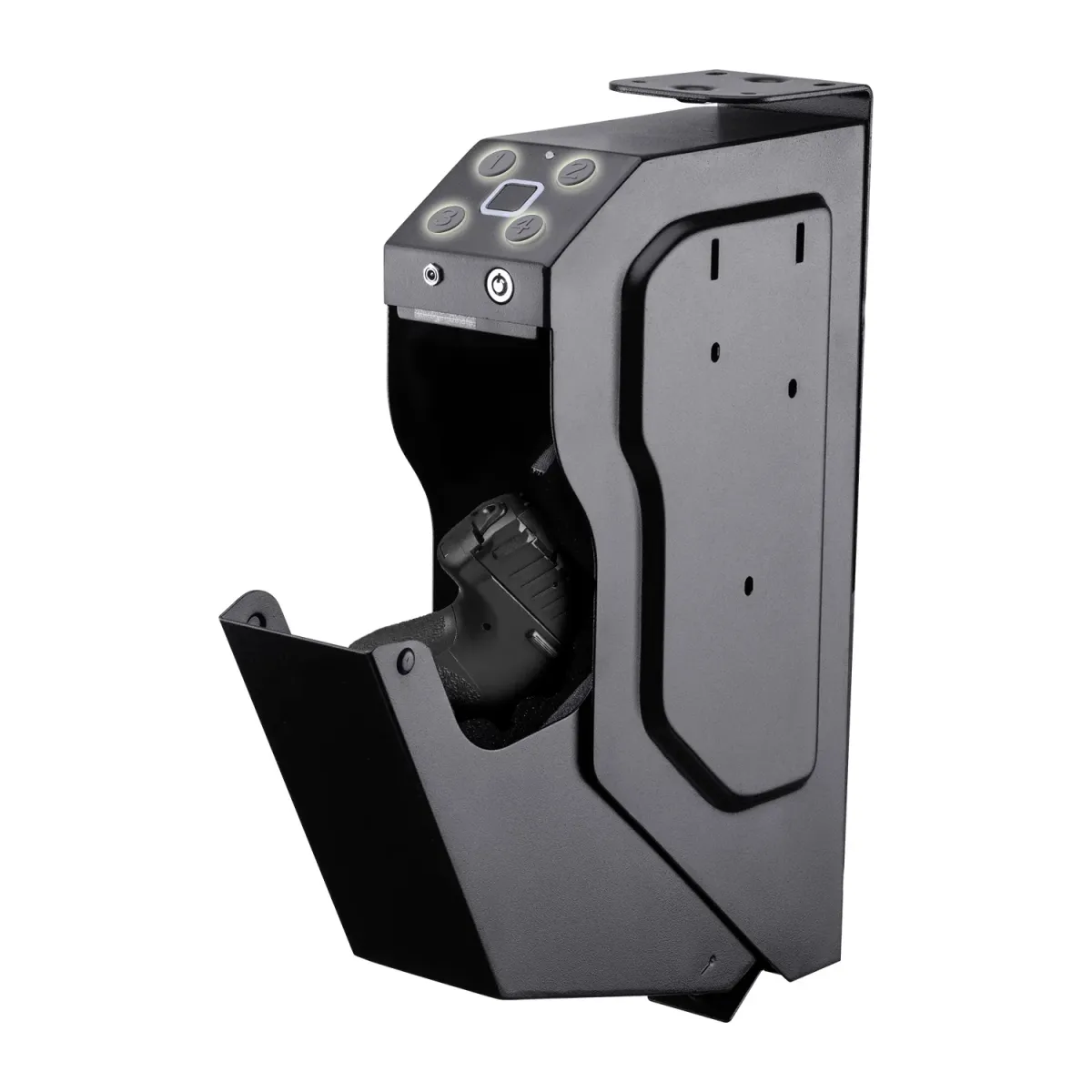 Gun Safes Fingerprint And Spare Key Lock Pistol Safe Box Cold-rolled Steel Security Guns Fingerprint Strongbox For Desk Cabinet
