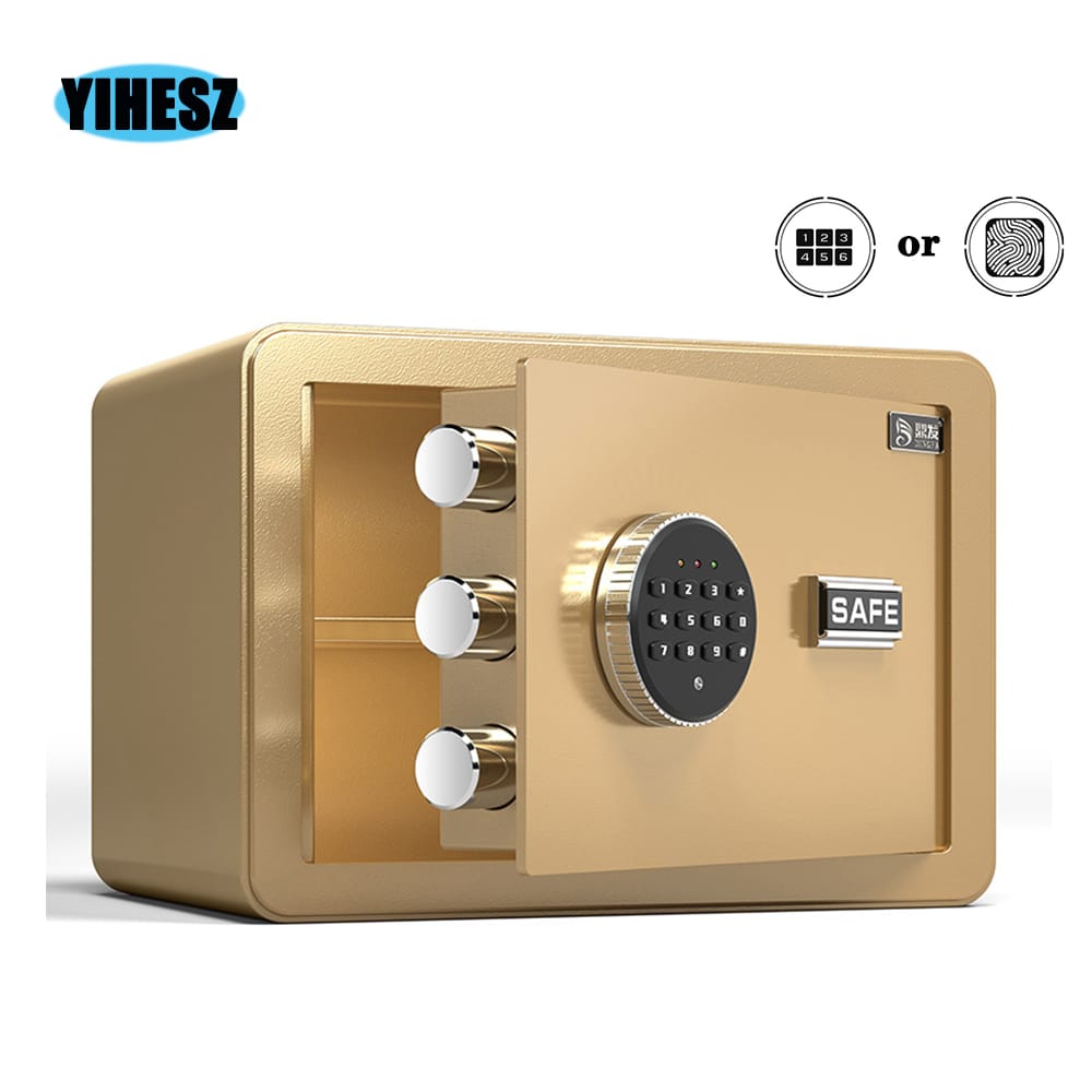 Electronic Password Digital Safe Box Password Anti-theft Fingerprint  Invisible Password Office Jewelry With Lock Alarm Cabinet