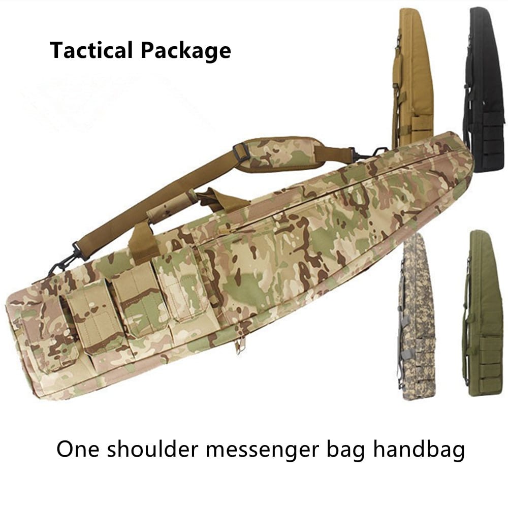 Outdoor Military Fan Shoulder Messenger Bag Gun Fishing Rod Gear Safe Storage Travel Handbag Waterproof Camouflage Tactical Pack