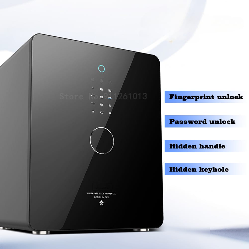 All-steel High Security Concealed Handle Safety Deposit Box Electronic Password Fingerprint Safe New Safes Box Smart Home Office