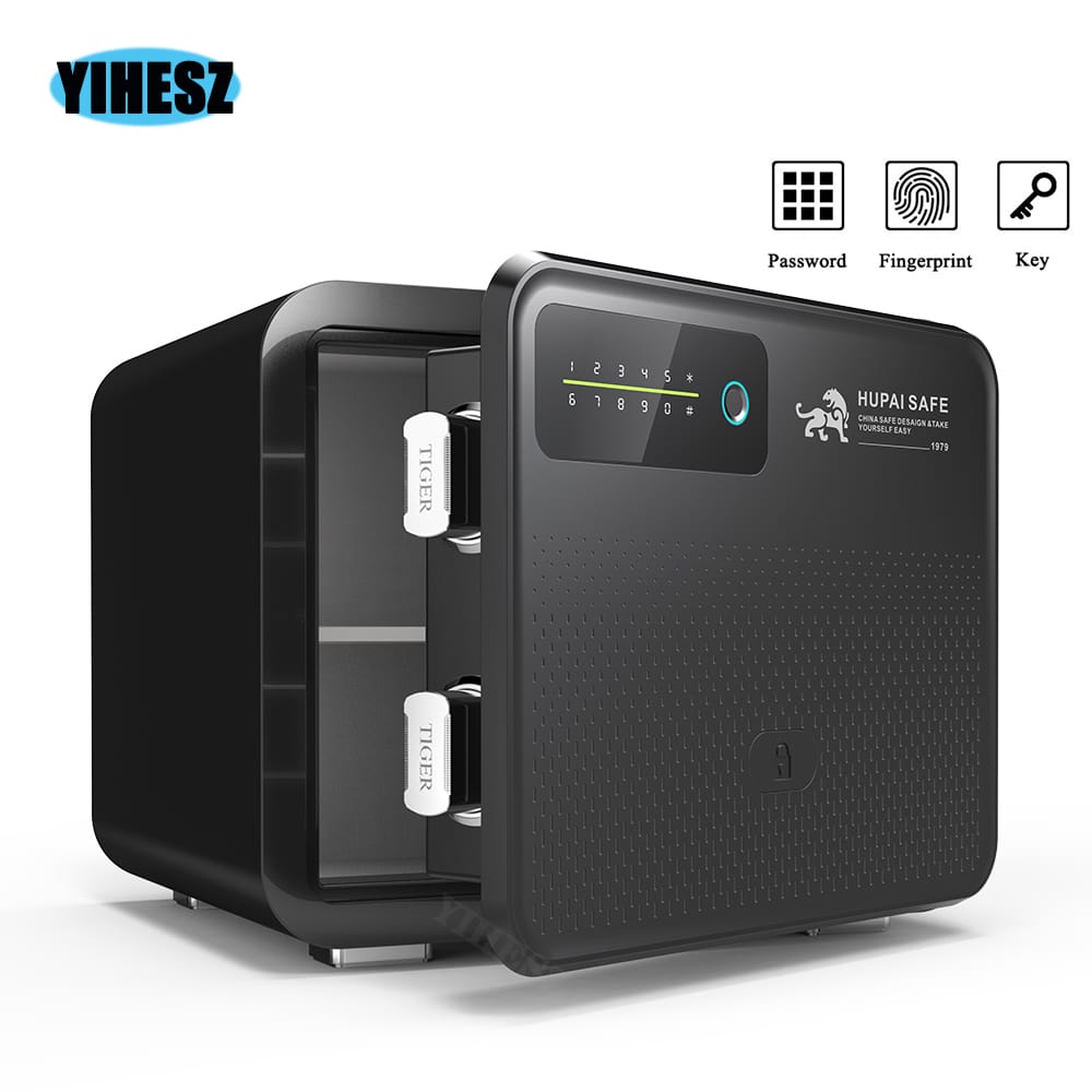 Electronic Password Safe Household Fingerprint Safe Box  Anti-theft Fingerprint Invisible Office Jewelry With Lock Alarm Cabinet