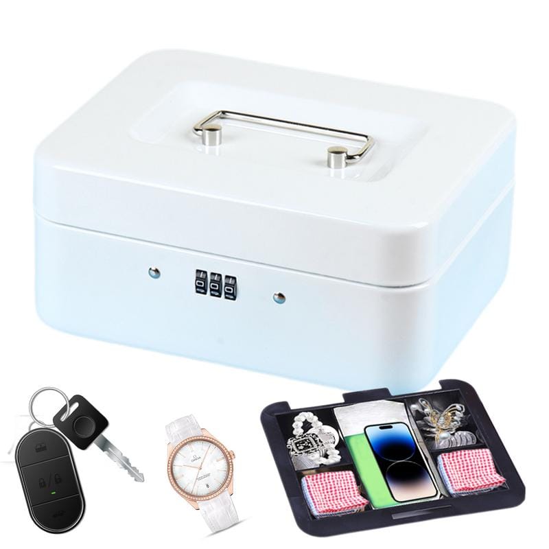 Safe And Lock Box Security Lock Box Portable Money Cash Deposit Box With Security Code Travel Safe Box For Cards Change Jewelry
