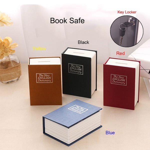 Dictionary Book Safe Security Key Locker Money Hidden Secret Safe Key Safe Box Cash Money Storage Jewelry Lock Box Piggy Bank