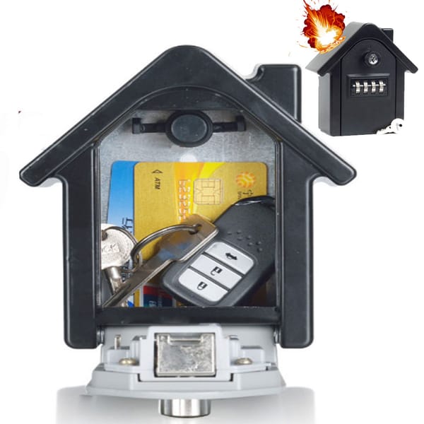 4 Digit Password Safe With Keys, Wall Mounted Car Key Box Safes Storage Boxes Money Saving Case, U Disk Jewelry Cipher Box Safe