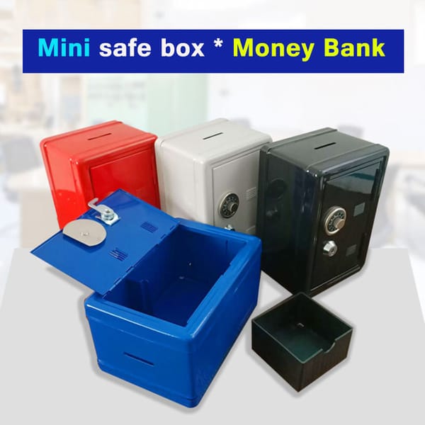 Mini Metal Safes Key Lock Children Money Bank Creative Home Crafts Ornaments Small Security Storage Box Free Shipping