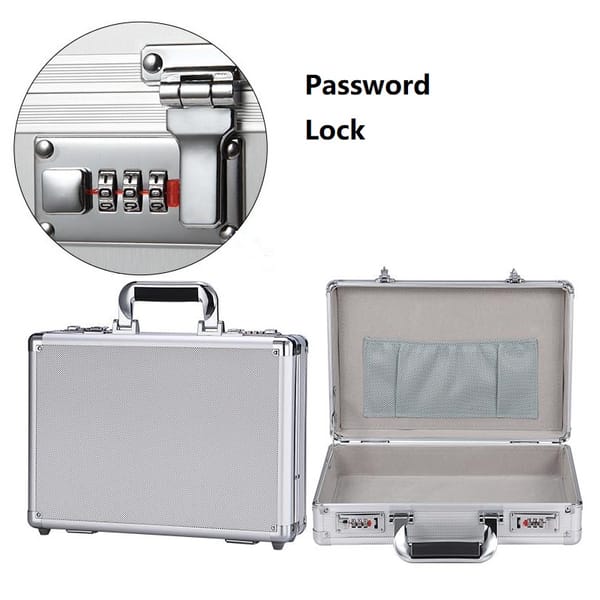 Document, Certificate Aluminum Portable Key/ Password Safe Security Storage Boxes For Travel Household Family Invisible Cash Box