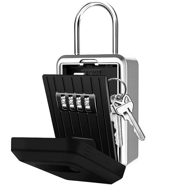 Security Key Safe Box Aluminum Alloy Key Storage Box Outdoor Password Lock Weatherproof 4 Digit Combination Key Lock Box