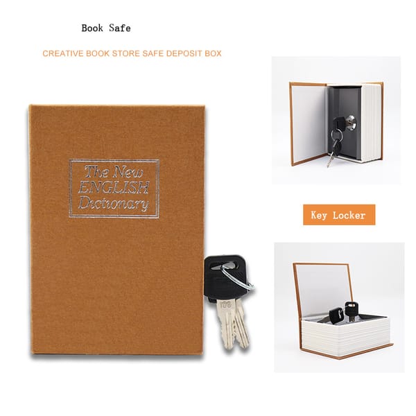Dictionary Book Safe Security Key Lock Money Hidden Secret Safe Key Safe Box Stash Cash Money Coin Storage Jewellery key Locker