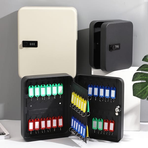 Wall Mounted Metal Keys Safe Storage Box Key Lock Spare Car Keys Organizer Cabinet For Home Office Apartment