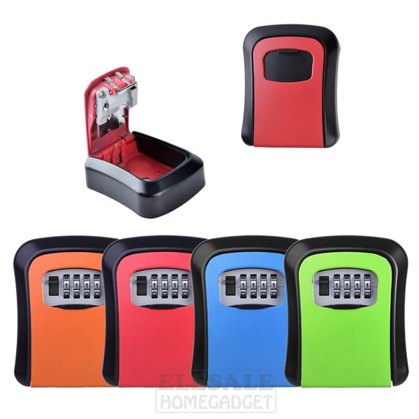 5/Color Wall Mounted Key Hidden Safe Storage Box Password 4-Digital Combination Lock Metal Secret Box For Home Villa Caravan