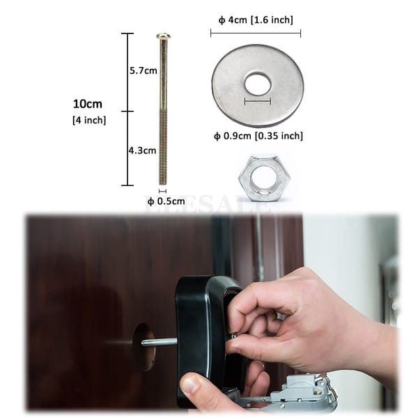 1Set 3-In-1 Mounting Screws Of Door Peephole Viewer For Our Key Safe Storage Box Long Screws+Nut+Washer