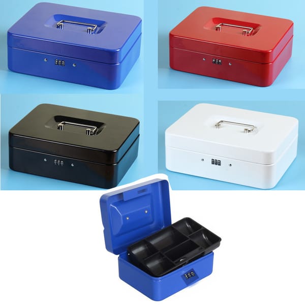 New Mini Portable Security Safe Box Money Jewelry Storage Collection Box Home School Office Compartment Tray Password Lock Box S