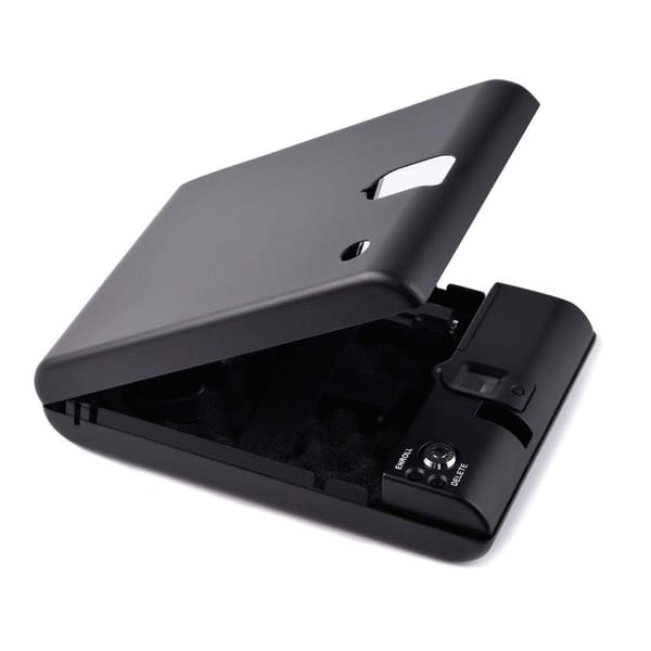 Biometric Fingerprint Safe Box Solid Steel Security Gun Key Valuables Jewelry Box Protable Security Biometric Fingerprint Box