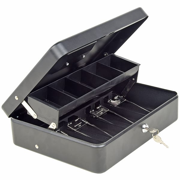 Portable Key Multi Compartment Mobile Cash Safes Money Home Mechanical Cashier Safety Box