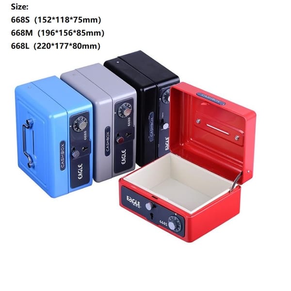 668S 668M 668L Portable Vault Code Lock Cash Safe Deposit Cash Box Creative Pop Gift Boxes