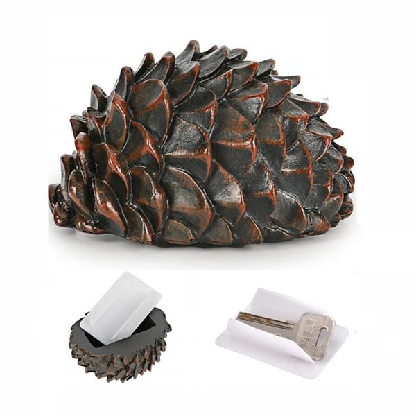 New Creative Pine Nuts Key Hidden Storage Box Resin Car Key Anti-lost Storage Safe Spare Holder Box For Home Travel Car Truck