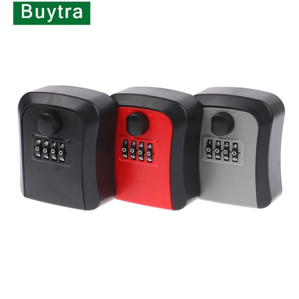 1pc Smart Code Password Key Lock Box Storage Key Wall Mounted Key Safe Box Waterproof Outdoor Keybox 4 Digits Passwords
