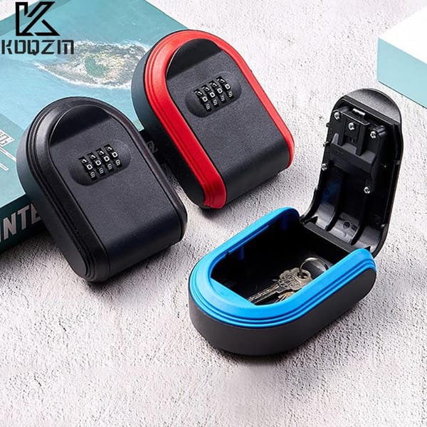 Wall Mount Key Storage Secret Box Organizer 4 Digit Combination Password Security Code Lock No Key Home Key Safe Box 1pcs