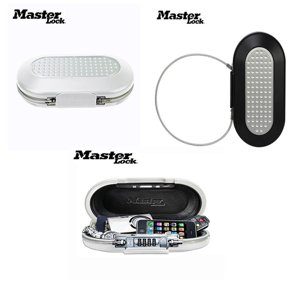 Master Lock Portable Personal Code Lock Safe Jewelry ATM Card Cell Phone Storage Strap Secured Storage Box with Wire Rope