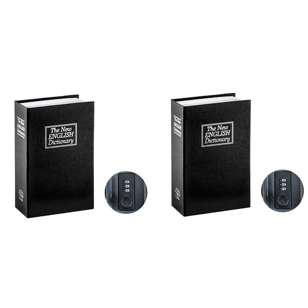 RISE-Book Safe With Combination Lock Dictionary Diversion Book Safe Portable Safe Box, Great For Storing Money Jewelry Passport