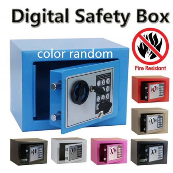 Digital Safe Box Safety Money Gun Electronic Lock Safe Fireproof Safes for Home Strongbox Small Cash Security Lockable Storage
