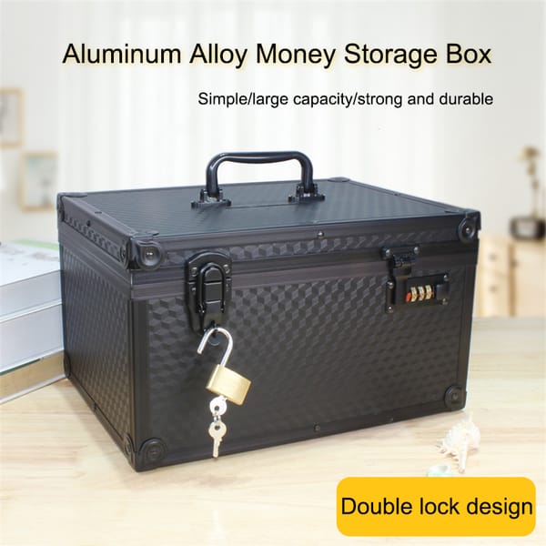 Large Home Money Safe Multifunctional Aluminum Password Money Box for Children and Adults Hidden Storage Secret With double lock