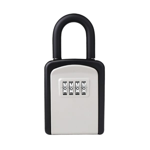 Wall Mounted Key Lock Box Zinc Alloy Padlock 4 Digit Combination Password Code Key Safe Box Home Office Outdoor Security