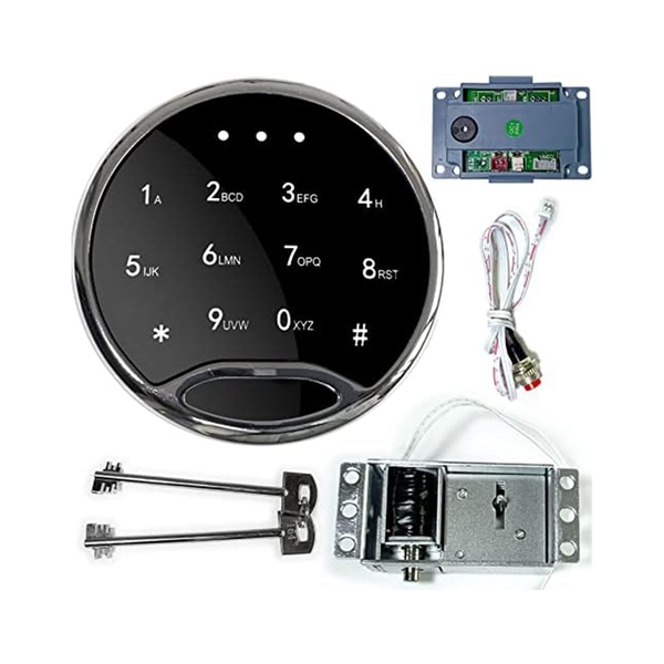Safe Lock Replacement Electronic Safe Lock Safe Lock Kit Touch Pad/Keypad with Solenoid Lock 2 Override Keys