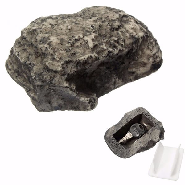 Outdoor Spare Garden Key Box Rock Hidden Hide In Stone Security Safe Storage Hiding Containers Safe Box Mini Locker