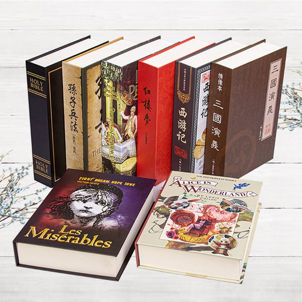 Book Safes Secret Simulation Bookcase Security Hidden Home Cash Money Jewelry Locker Safe Storage Box With Lock