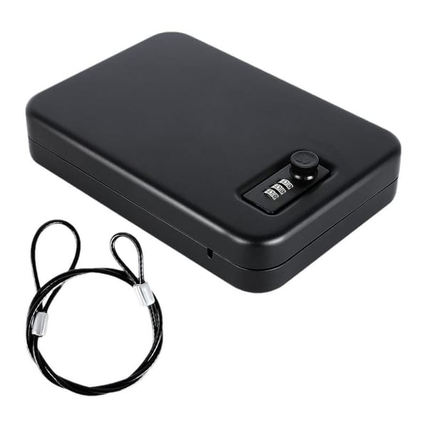 Mini Travel Safe Box Compact Lock Box With Code Small Safe Box Combination Lock Box Security Safe Box Locked Storage Box For
