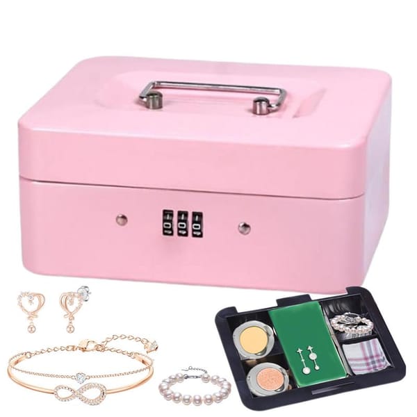 Mini Travel Safe Box Portable Lock Box Portable Money Cash Deposit Box With Security Code Travel Safe Box For Cards Change