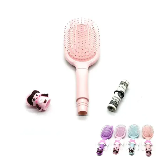 1Pcs Private Money Box Diversion Can Secret Stash Container Air Volume Paddle Hair Brush with Flexible Cushion Base Safes