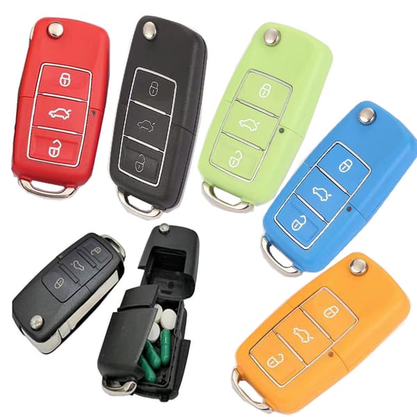 Fake Car Key Safe Hidden Secret Compartment Stash Box Discreet Decoy Car Key Fob to Hide and Store Money
