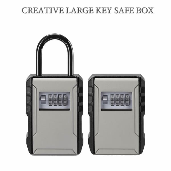 Metal Key Safe Box Combination Lock Spare Keys Stash Box Keys Secret Hidden Storage Box Organizer For Home Office Apartment