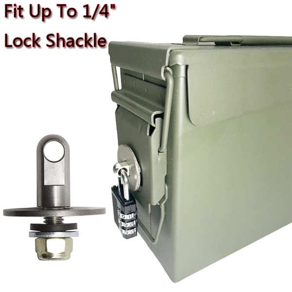 50 Cal Ammo Box Can Steel Secret Hidden Hardware Kit Army Military Ammunition Gun Safe Locking Set for Money Bullet