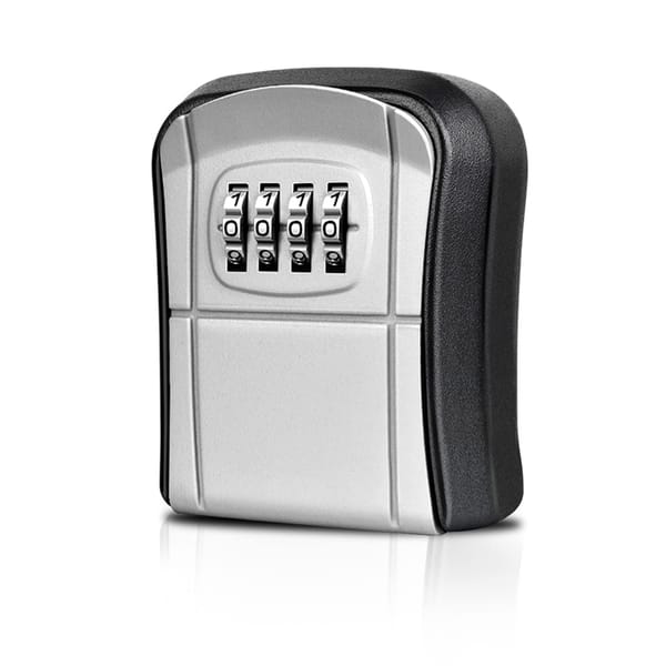 Key Box Wall Mounted Mini Key Safe Outdoor Key Box With Resettable 4-Digit Numeric Code Waterproof Key Box