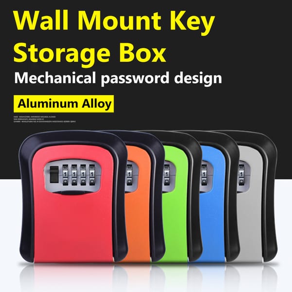 WallMount Key Storage Secret Box Key Safe Weatherproof Combination Key Storage Lock Box Indoor and Outdoor Password Key Lock Box